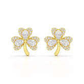 1.30 CT Petal Earring with Pear and Rounds Cut Lab Diamonds