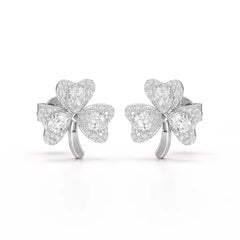 1.30 CT Petal Earring with Pear and Rounds Cut Lab Diamonds