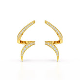 0.40 CT Spiral Earring with Round Cut Lab Diamonds