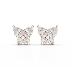 1.50 CT Butterfly Shape Lab Diamond Stud Earring