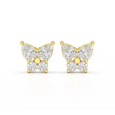 1.50 CT Butterfly Shape Lab Diamond Stud Earring