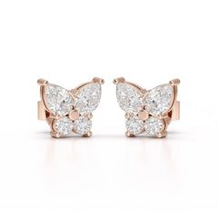 1.50 CT Butterfly Shape Lab Diamond Stud Earring