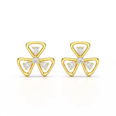 0.40 CT Lab Diamond Round Cut Petal Earring