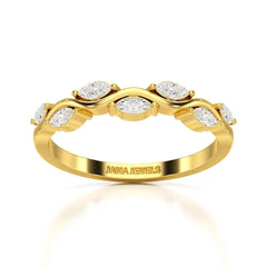 0.35 CT Twisted Ring with Marquise Cut Lab Diamonds