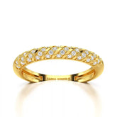 0.20 CT Half Eternity Ring with Round Cut Lab Diamonds