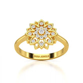 0.20 CT Round Cut Lab Diamond Bloom Ring