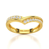 0.25 CT Pave Setting Round Cut Lab Diamond Ring