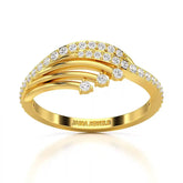 0.30 CT Round Cut Lab Diamond Bypass Ring