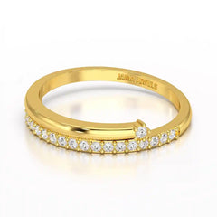 0.20 CT Round Cut Lab Diamond Split Ring