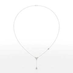 1 CT Drop Necklace with Pear Cut Lab Diamonds