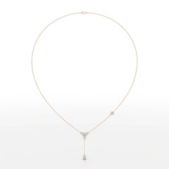 1 CT Drop Necklace with Pear Cut Lab Diamonds