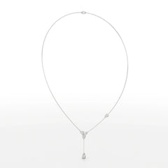 1 CT Drop Necklace with Pear Cut Lab Diamonds