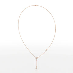 1 CT Drop Necklace with Pear Cut Lab Diamonds