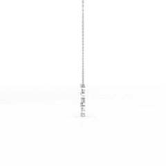 0.35 CT Lines Lab Diamond Chain Pendant with Round Cut Diamonds