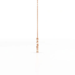 0.35 CT Lines Lab Diamond Chain Pendant with Round Cut Diamonds