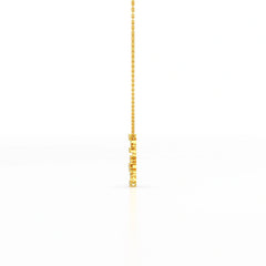 0.35 CT Lines Lab Diamond Chain Pendant with Round Cut Diamonds