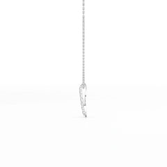0.15 CT Round Cut Lab Diamond Swirl Chain Pendant