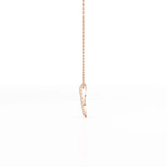 0.15 CT Round Cut Lab Diamond Swirl Chain Pendant