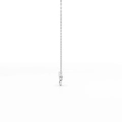 0.20 CT Flower Shape Lab Diamond Chain Pendant with Round Diamonds