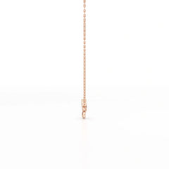 0.20 CT Flower Shape Lab Diamond Chain Pendant with Round Diamonds