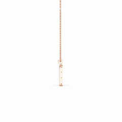 0.50 CT Lab Diamond Rectangular Chain Pendant with Round Diamonds