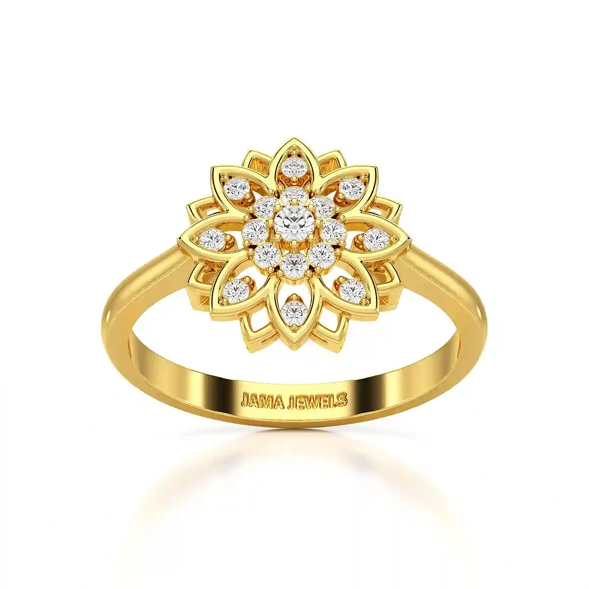 0.20 CT Round Cut Lab Diamond Bloom Ring